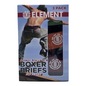 Element Cotton Stretch Men's Boxer Briefs With Fly Front